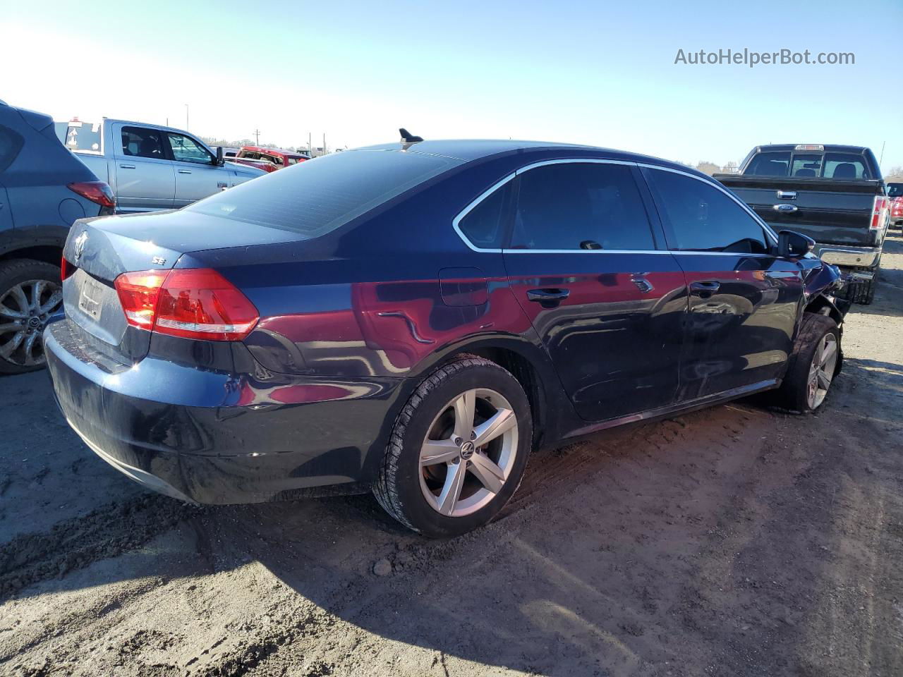 2012 Volkswagen Passat Se Blue vin: 1VWBP7A38CC090858