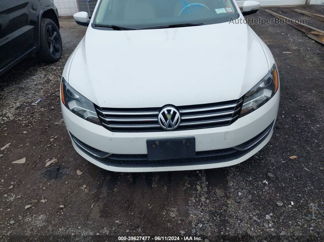 2013 Volkswagen Passat 2.5l Se White vin: 1VWBP7A38DC026014