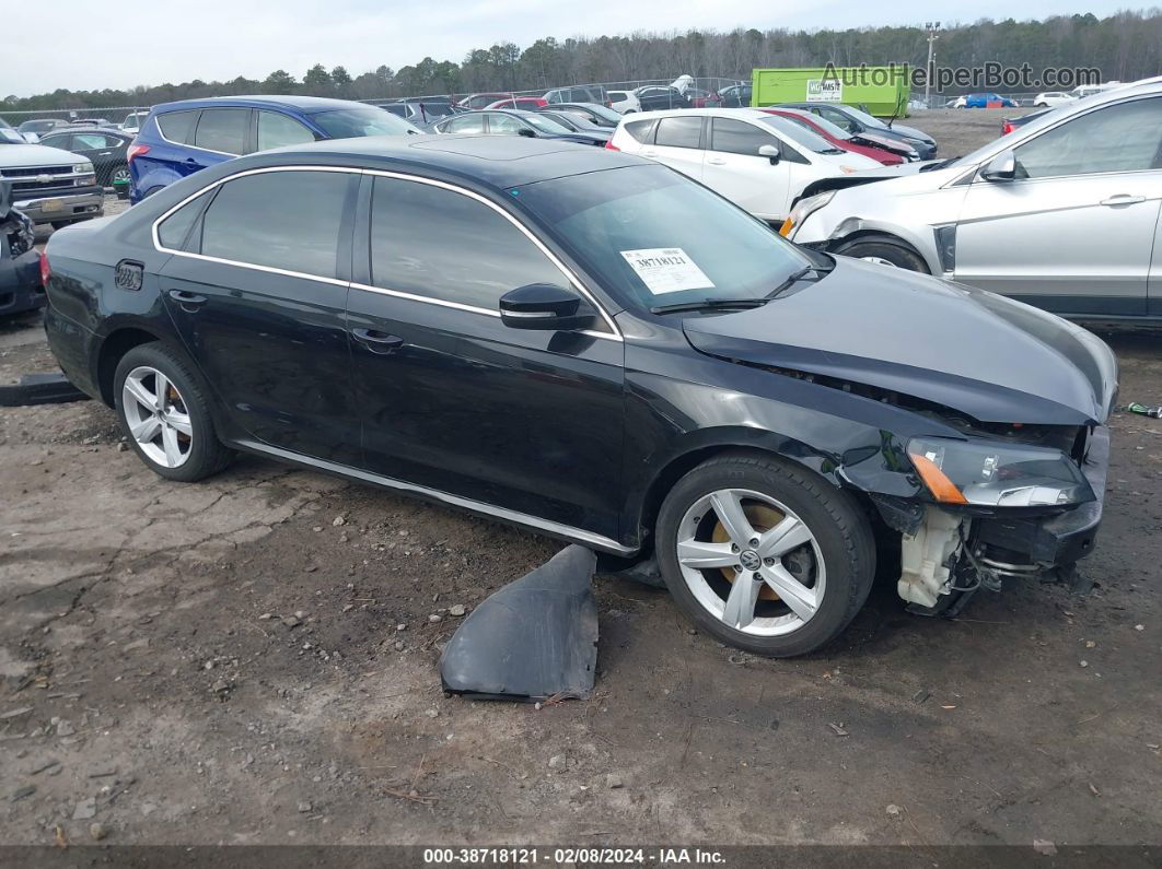 2013 Volkswagen Passat 2.5l Se Black vin: 1VWBP7A38DC048367