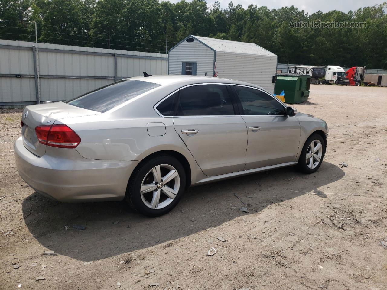 2013 Volkswagen Passat Se Silver vin: 1VWBP7A38DC085886