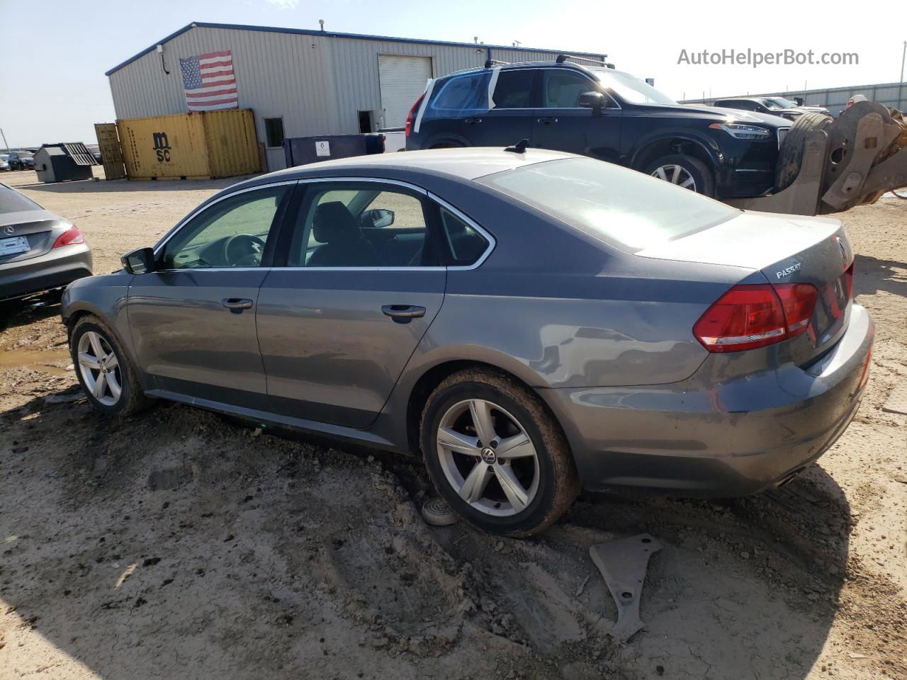 2013 Volkswagen Passat Se Gray vin: 1VWBP7A38DC120099