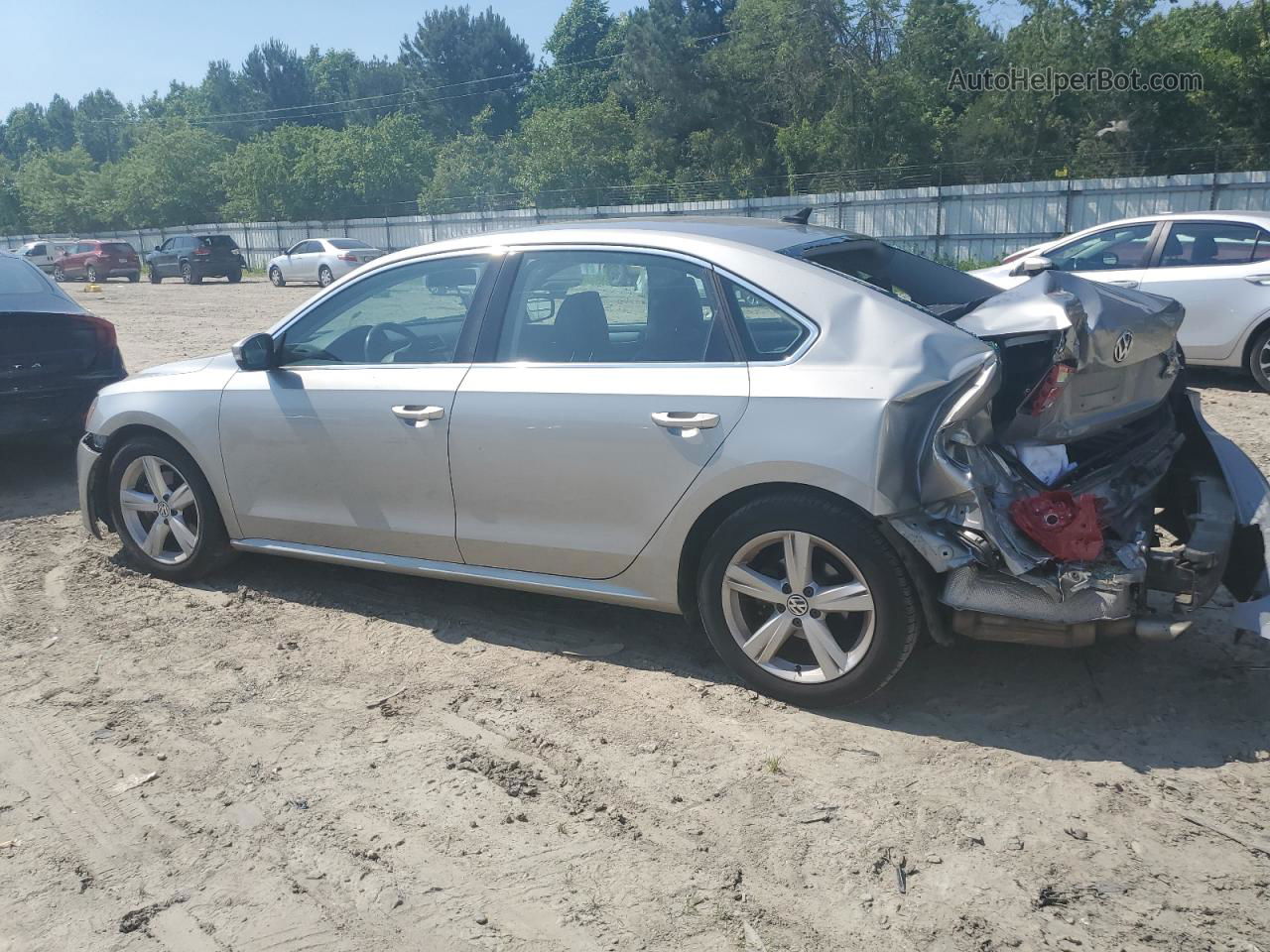 2013 Volkswagen Passat Se Silver vin: 1VWBP7A38DC124217