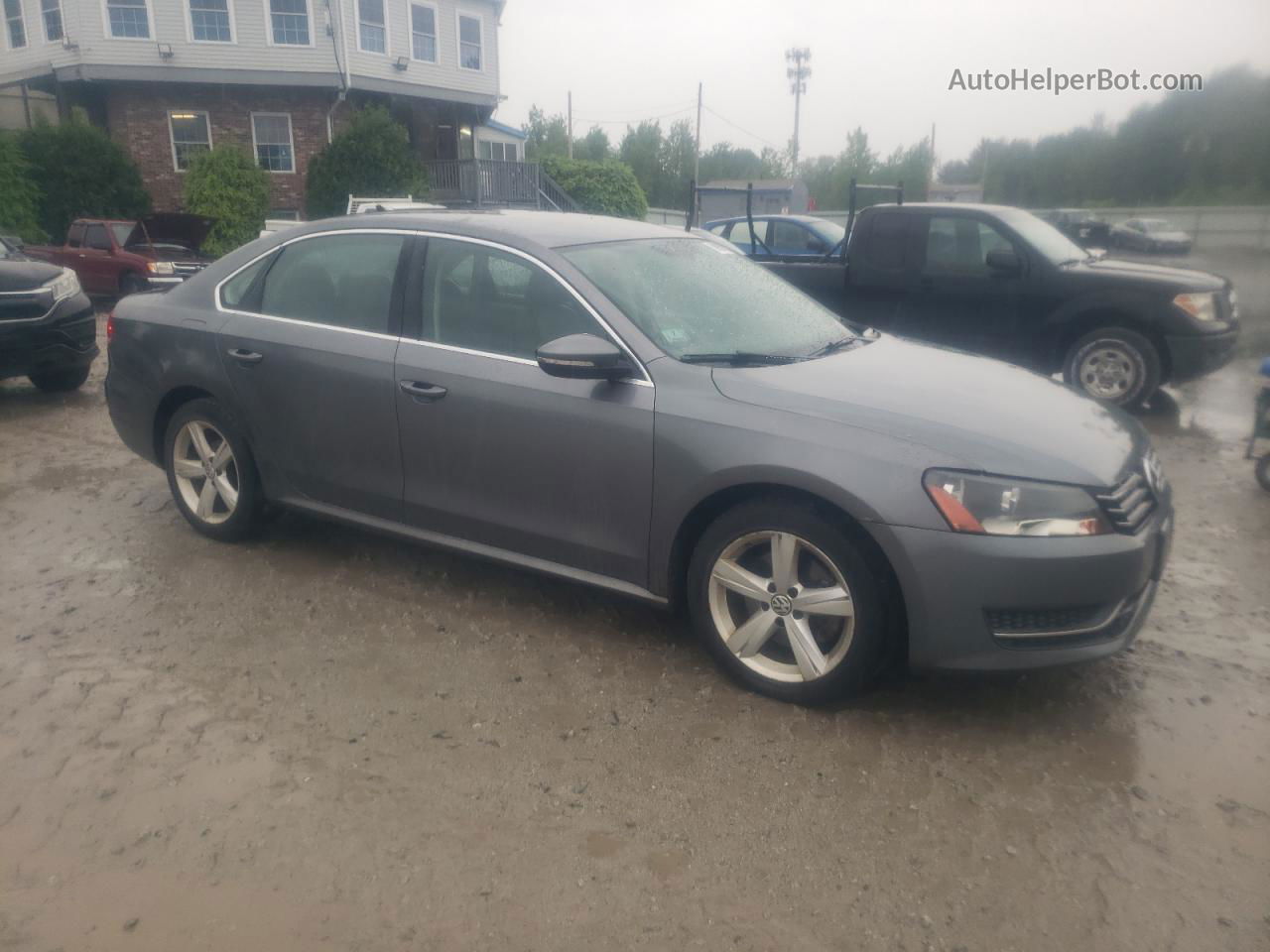 2012 Volkswagen Passat Se Gray vin: 1VWBP7A39CC011262