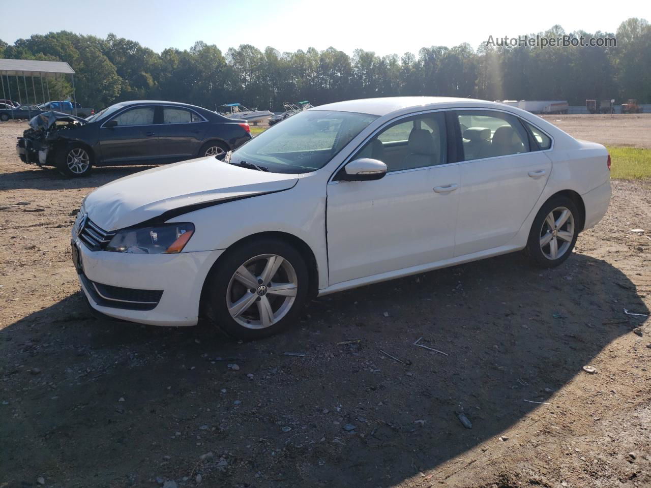 2012 Volkswagen Passat Se White vin: 1VWBP7A39CC052913