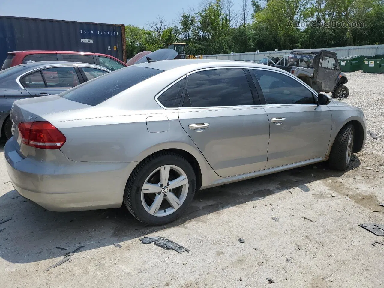 2012 Volkswagen Passat Se Silver vin: 1VWBP7A39CC085135