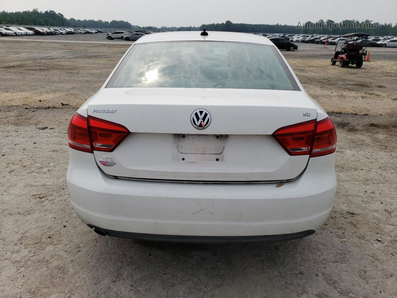 2012 Volkswagen Passat Se White vin: 1VWBP7A39CC100541