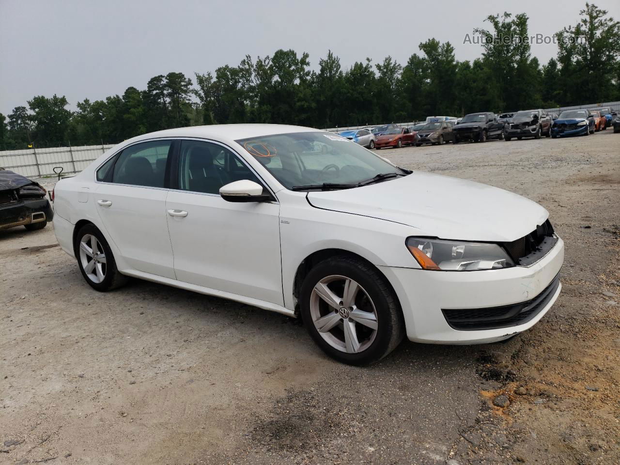 2012 Volkswagen Passat Se White vin: 1VWBP7A39CC100541