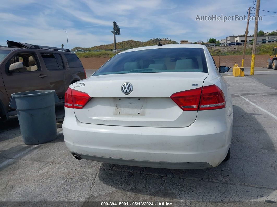 2012 Volkswagen Passat 2.5l Se White vin: 1VWBP7A39CC101737