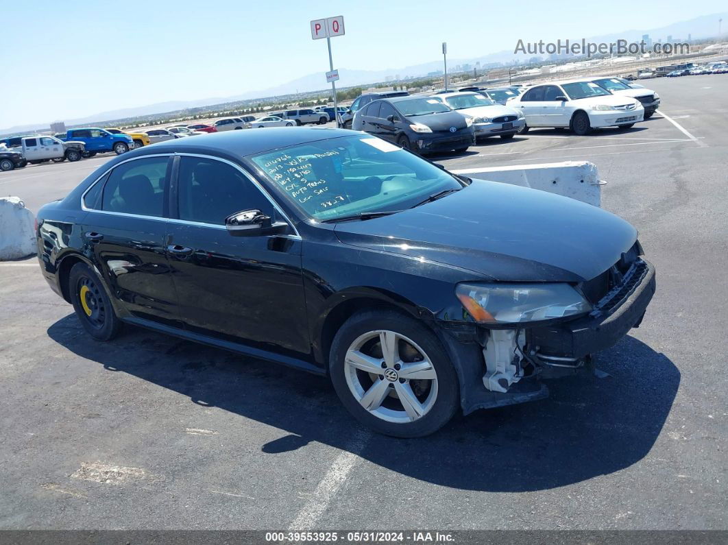 2013 Volkswagen Passat 2.5l Se Black vin: 1VWBP7A39DC044733