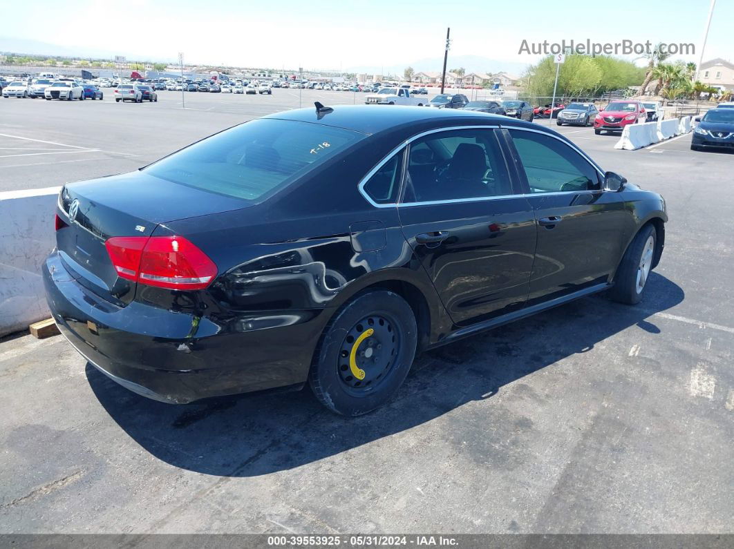 2013 Volkswagen Passat 2.5l Se Black vin: 1VWBP7A39DC044733