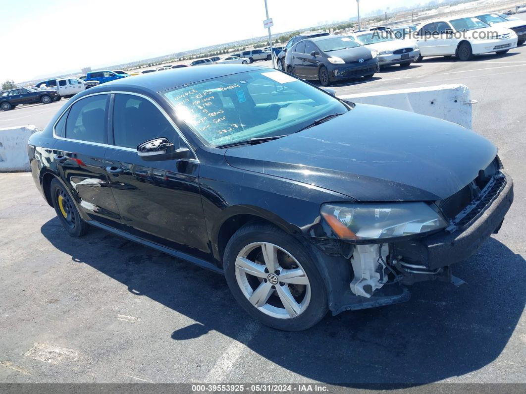 2013 Volkswagen Passat 2.5l Se Black vin: 1VWBP7A39DC044733