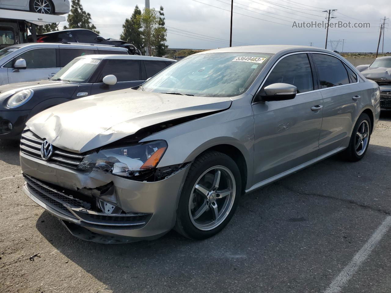 2013 Volkswagen Passat Se Silver vin: 1VWBP7A39DC071771