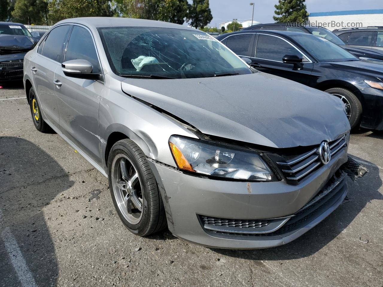 2013 Volkswagen Passat Se Silver vin: 1VWBP7A39DC071771