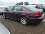 2012 Volkswagen Passat Se Maroon vin: 1VWBP7A3XCC015286