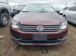 2012 Volkswagen Passat Se Maroon vin: 1VWBP7A3XCC015286