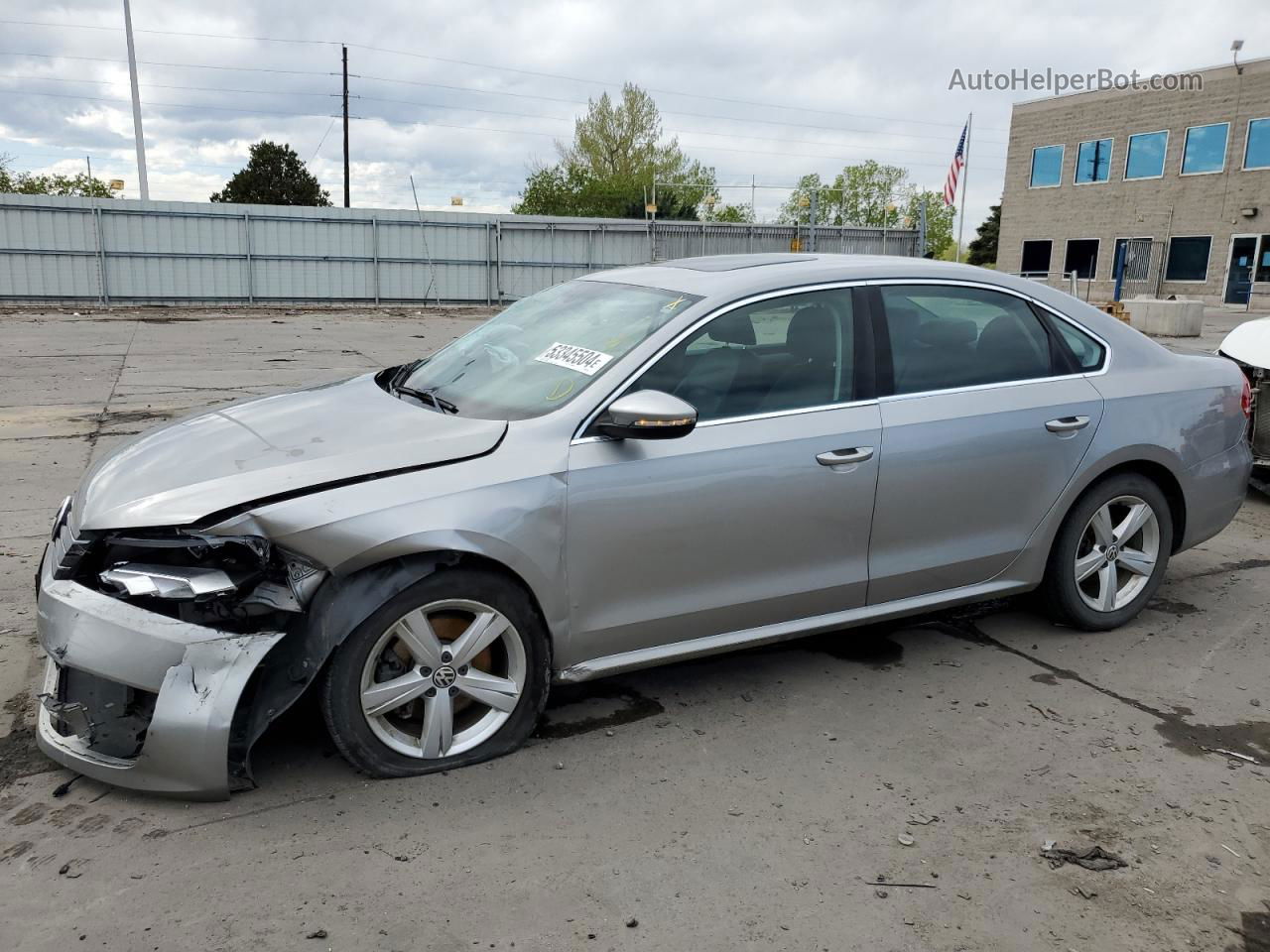 2012 Volkswagen Passat Se White vin: 1VWBP7A3XCC056338