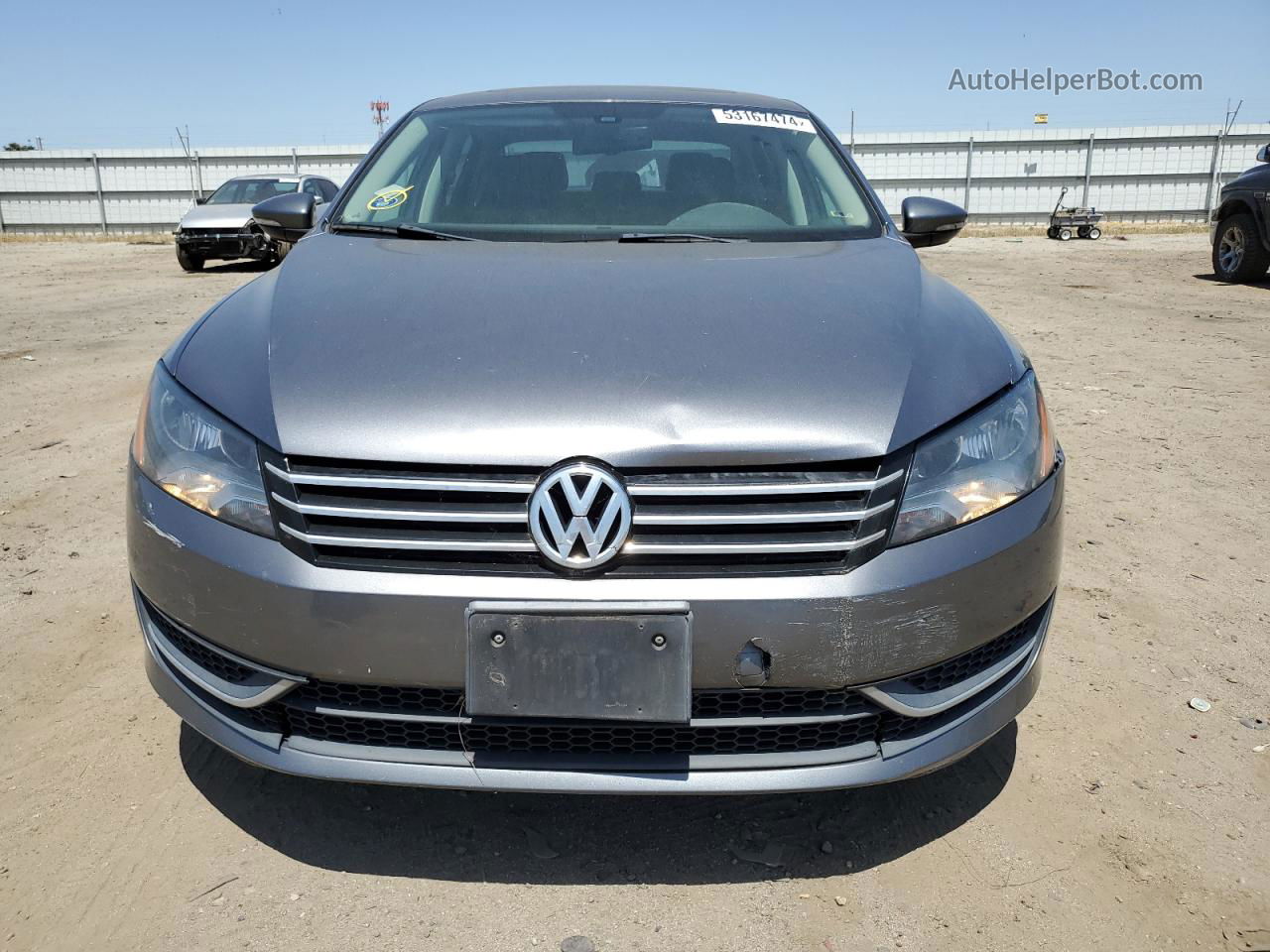 2012 Volkswagen Passat Se Gray vin: 1VWBP7A3XCC096645