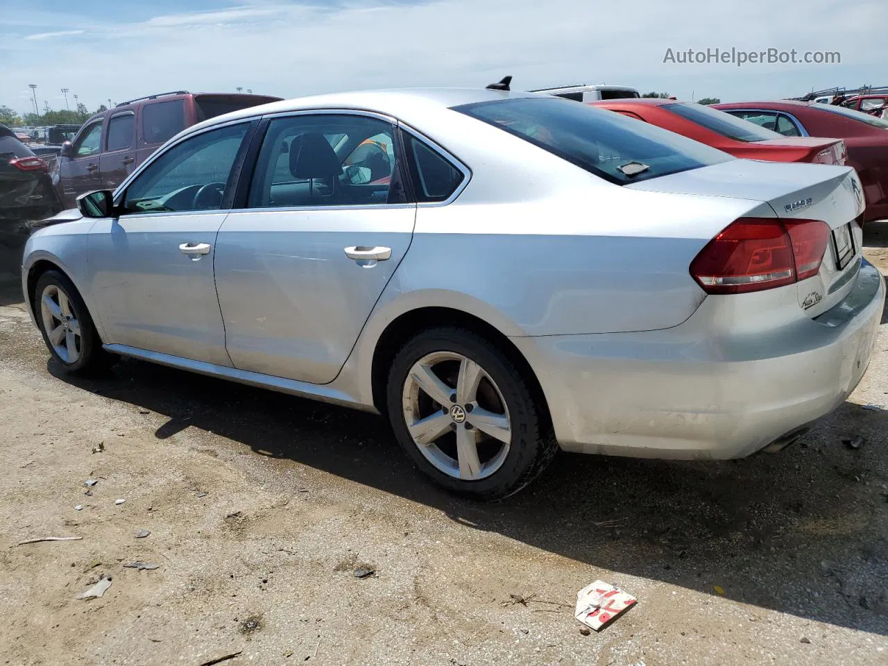 2012 Volkswagen Passat Se Silver vin: 1VWBP7A3XCC104355