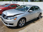 2012 Volkswagen Passat Se Серебряный vin: 1VWBP7A3XCC104355