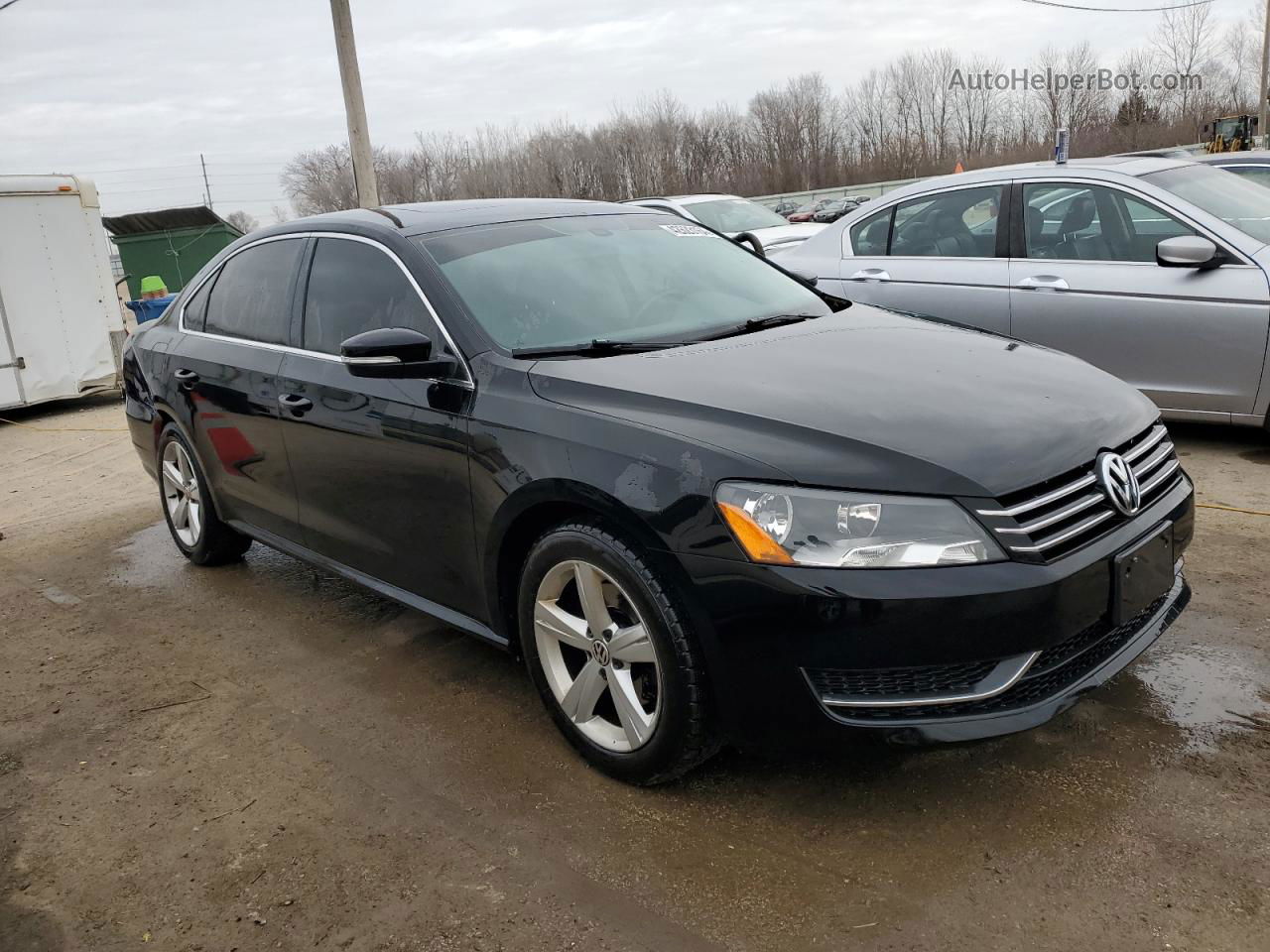 2012 Volkswagen Passat Se Черный vin: 1VWBP7A3XCC105991