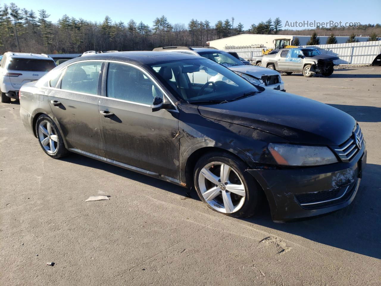 2012 Volkswagen Passat Se Черный vin: 1VWBP7A3XCC109703