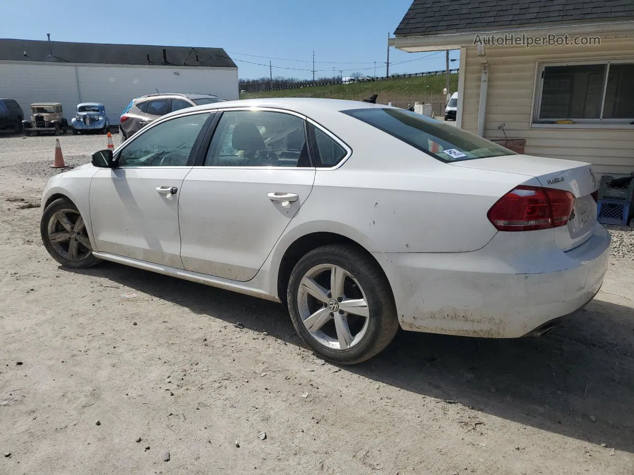 2013 Volkswagen Passat Se White vin: 1VWBP7A3XDC053795