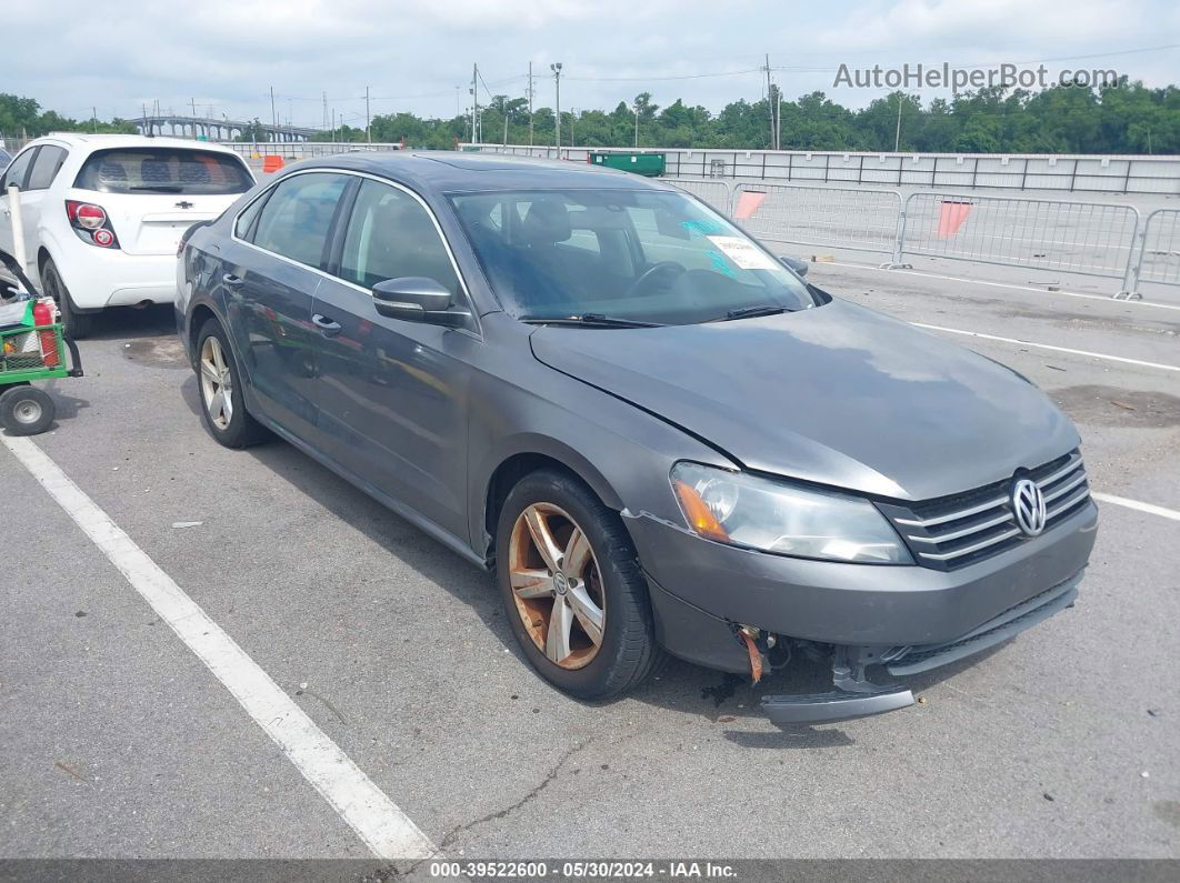 2013 Volkswagen Passat 2.5l Se Gray vin: 1VWBP7A3XDC114935