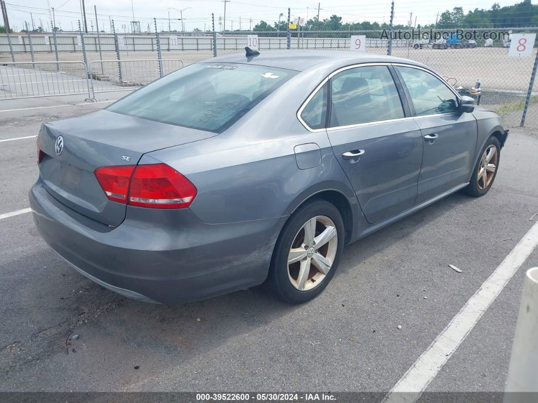 2013 Volkswagen Passat 2.5l Se Gray vin: 1VWBP7A3XDC114935