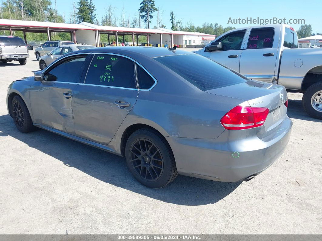 2013 Volkswagen Passat 2.5l Se Gray vin: 1VWBP7A3XDC124669