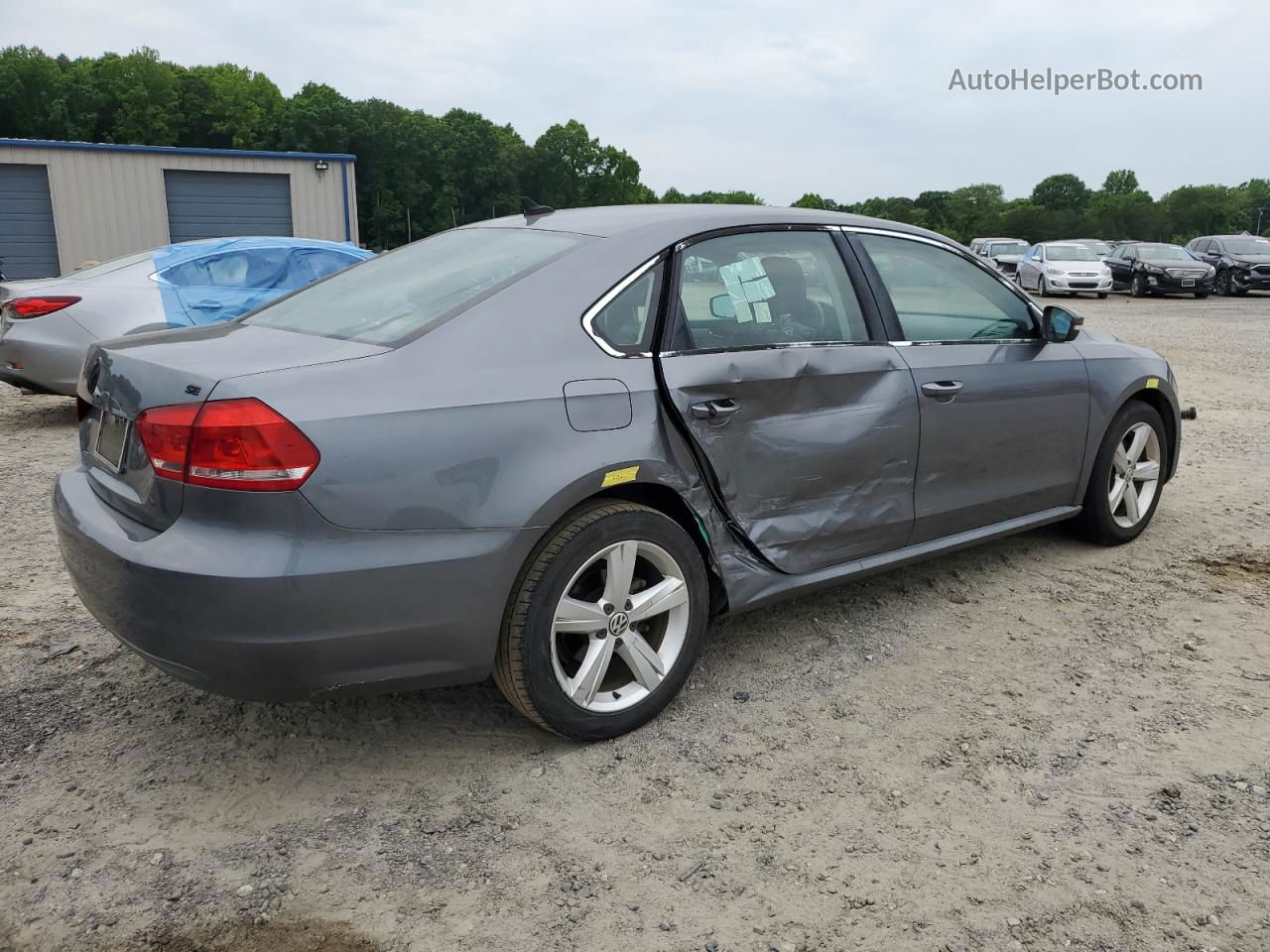 2014 Volkswagen Passat Se Серый vin: 1VWBP7A3XEC005022