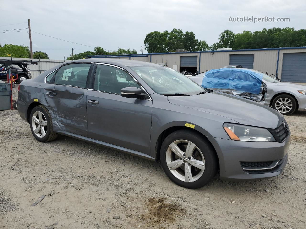 2014 Volkswagen Passat Se Серый vin: 1VWBP7A3XEC005022