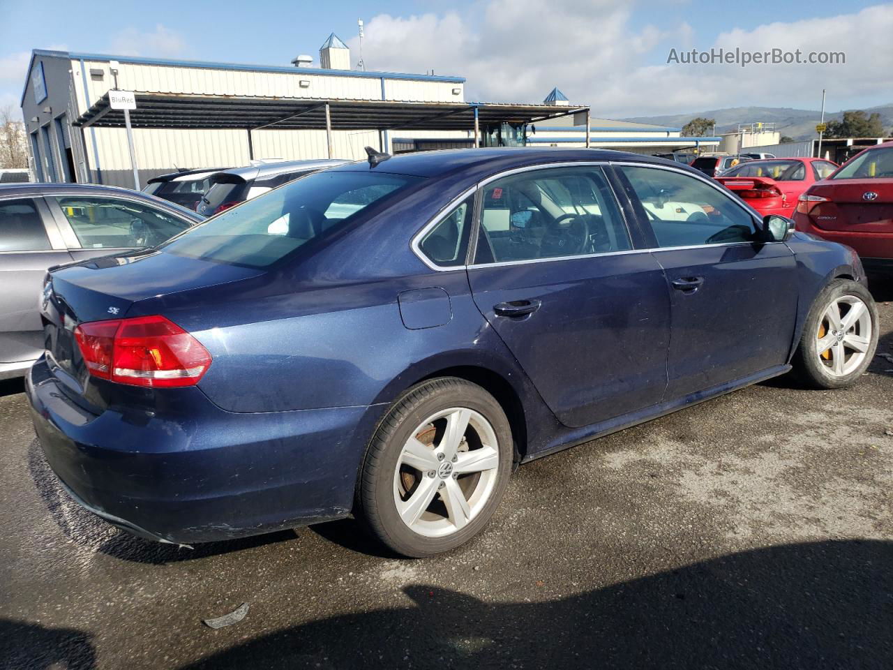 2014 Volkswagen Passat Se Синий vin: 1VWBP7A3XEC005649