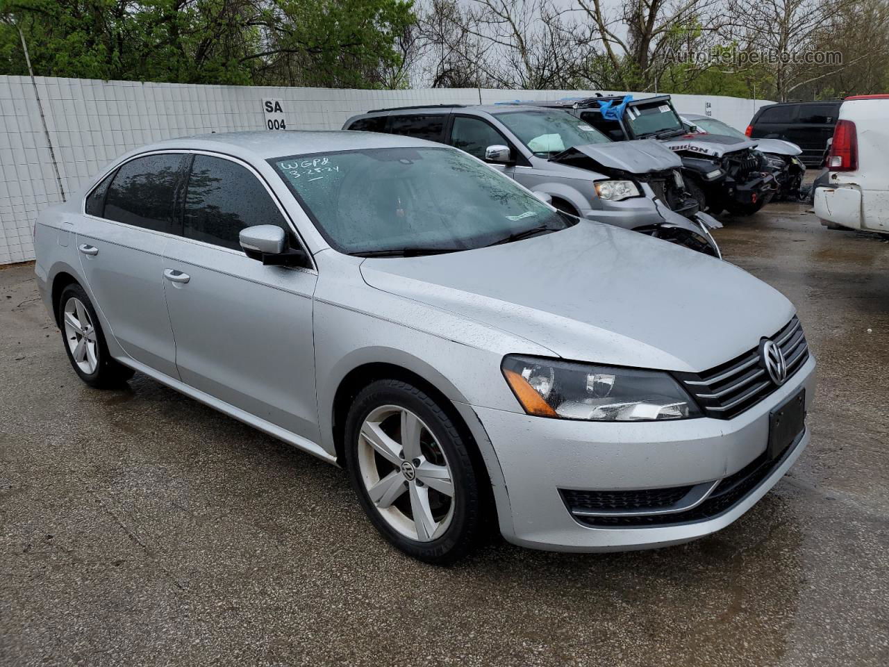 2014 Volkswagen Passat Se Silver vin: 1VWBS7A30EC094758