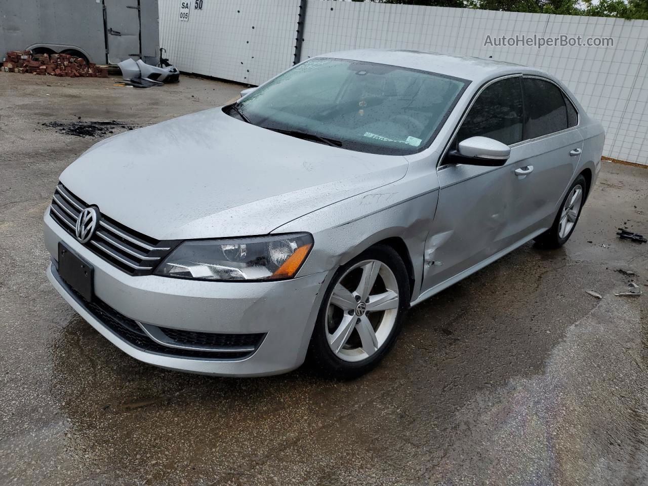 2014 Volkswagen Passat Se Silver vin: 1VWBS7A30EC094758