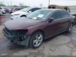 2014 Volkswagen Passat 1.8t Se Maroon vin: 1VWBS7A31EC081792