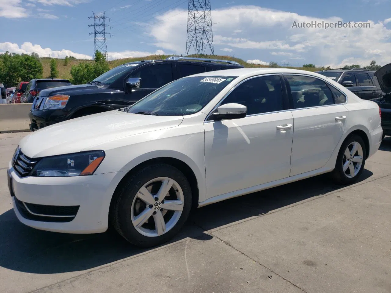 2014 Volkswagen Passat Se White vin: 1VWBS7A31EC099774