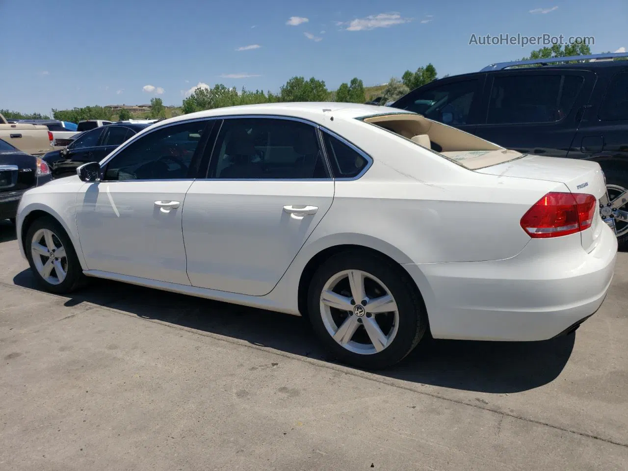 2014 Volkswagen Passat Se White vin: 1VWBS7A31EC099774