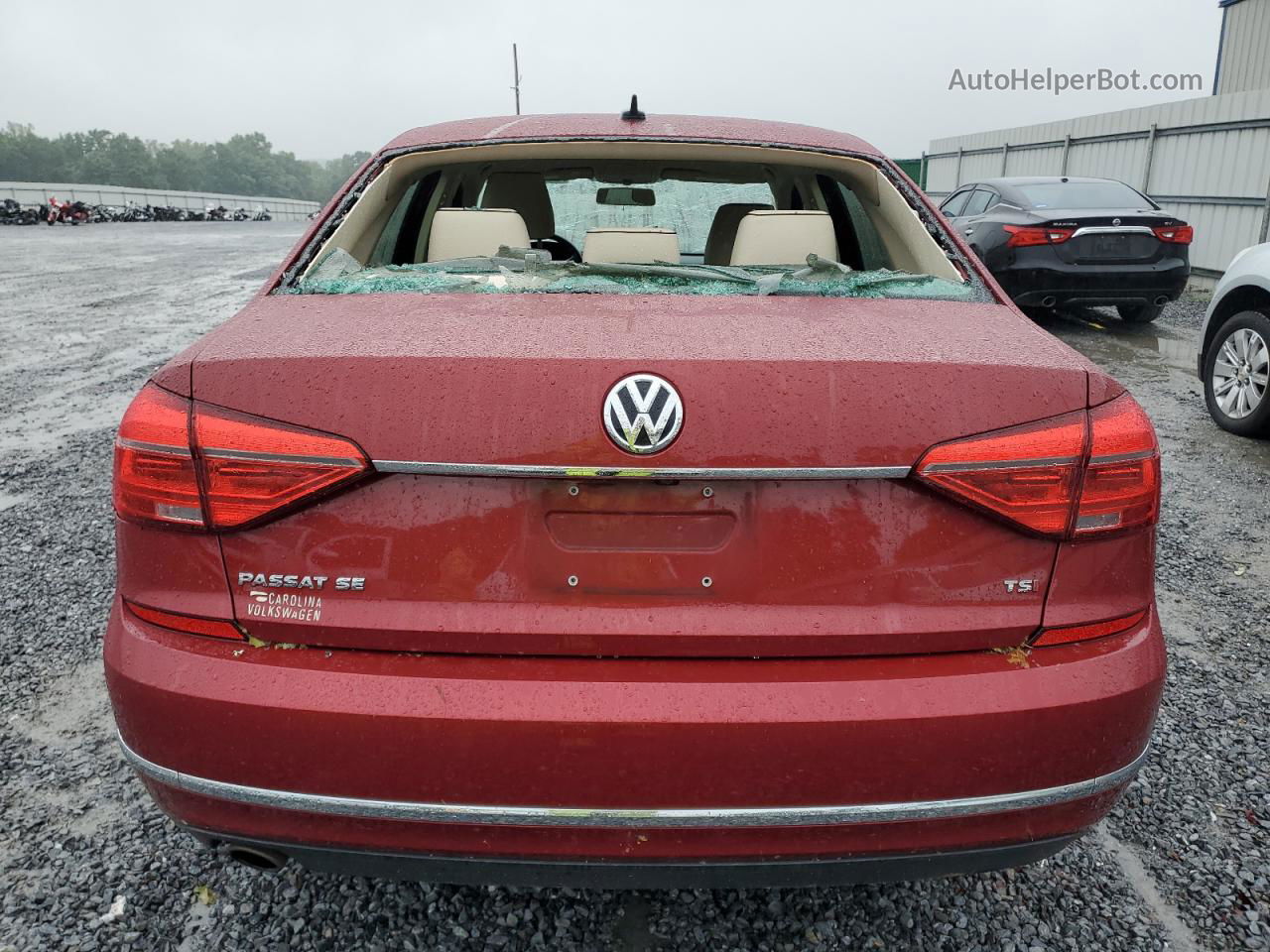 2016 Volkswagen Passat Se Бордовый vin: 1VWBS7A31GC064722