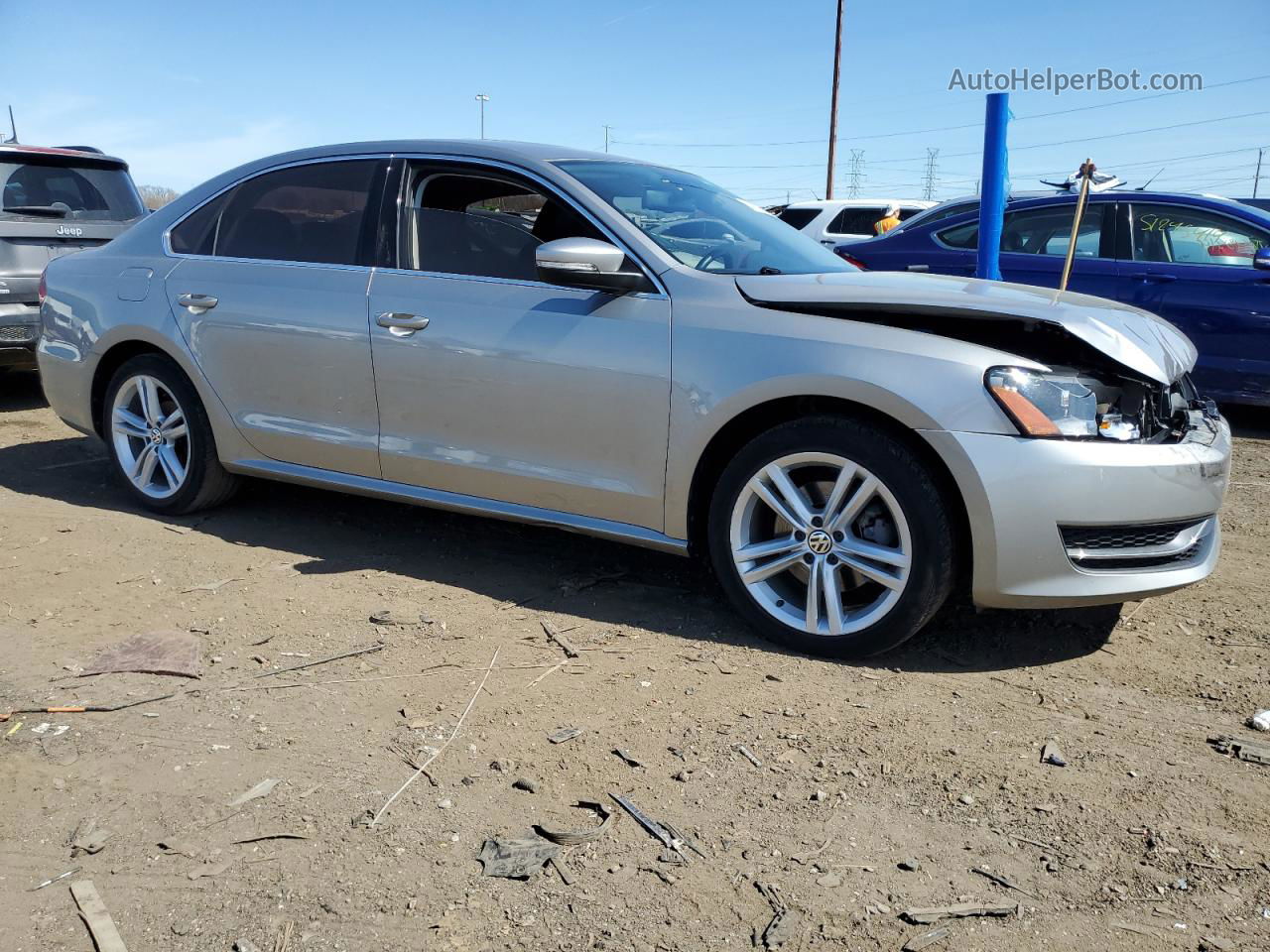 2014 Volkswagen Passat Se Gray vin: 1VWBS7A32EC053256