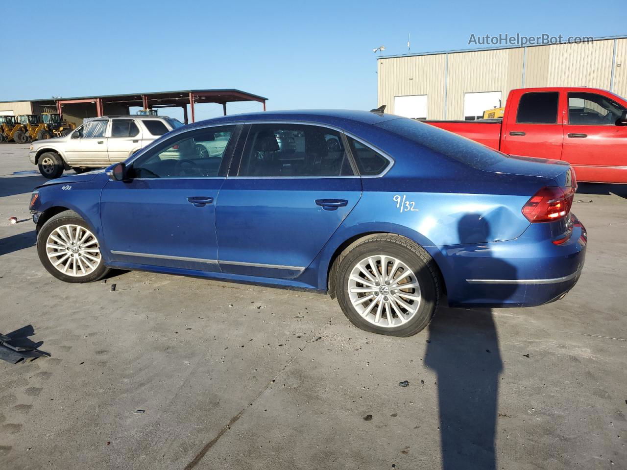 2016 Volkswagen Passat Se Blue vin: 1VWBS7A32GC023273