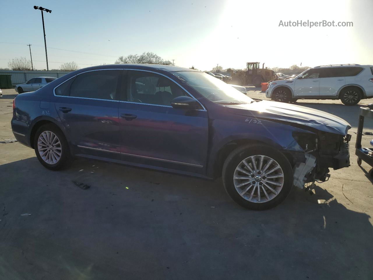 2016 Volkswagen Passat Se Синий vin: 1VWBS7A32GC023273