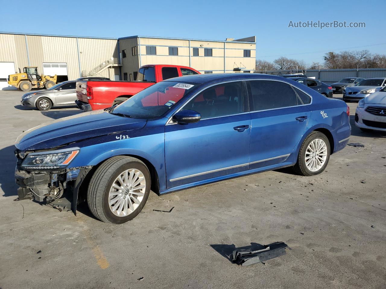 2016 Volkswagen Passat Se Blue vin: 1VWBS7A32GC023273