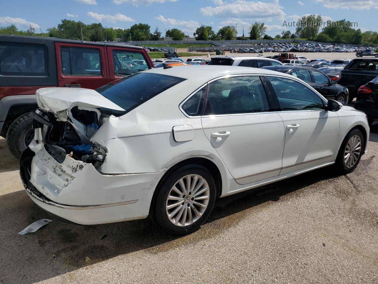 2016 Volkswagen Passat Se White vin: 1VWBS7A32GC048349