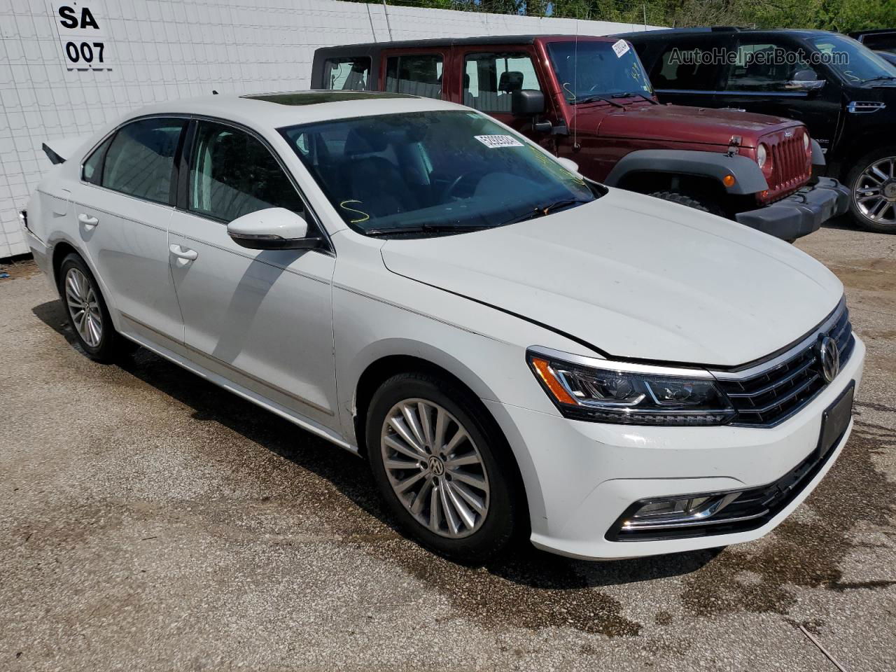 2016 Volkswagen Passat Se White vin: 1VWBS7A32GC048349