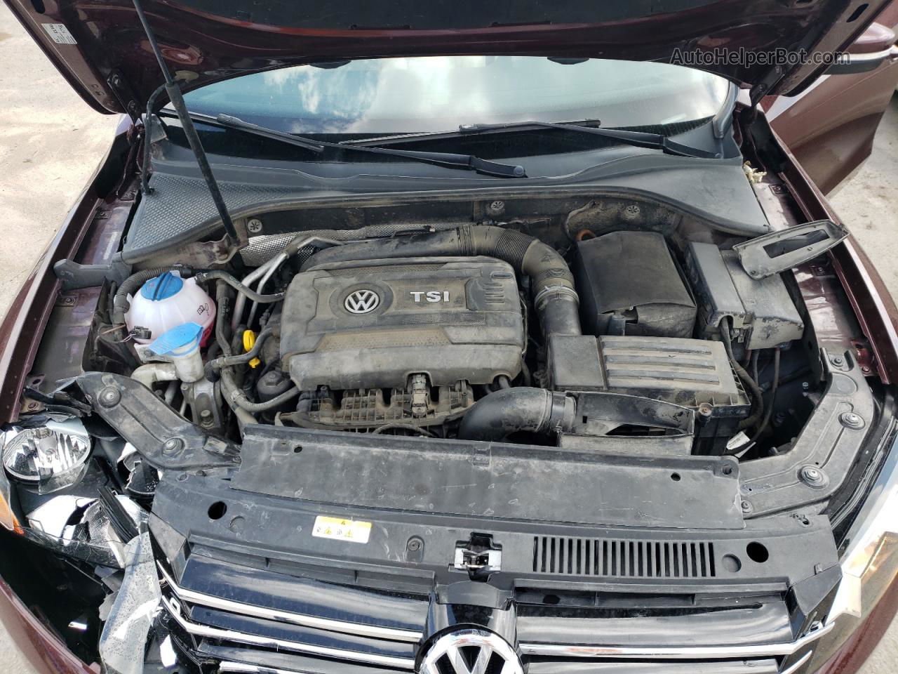 2014 Volkswagen Passat Se Бордовый vin: 1VWBS7A33EC035395