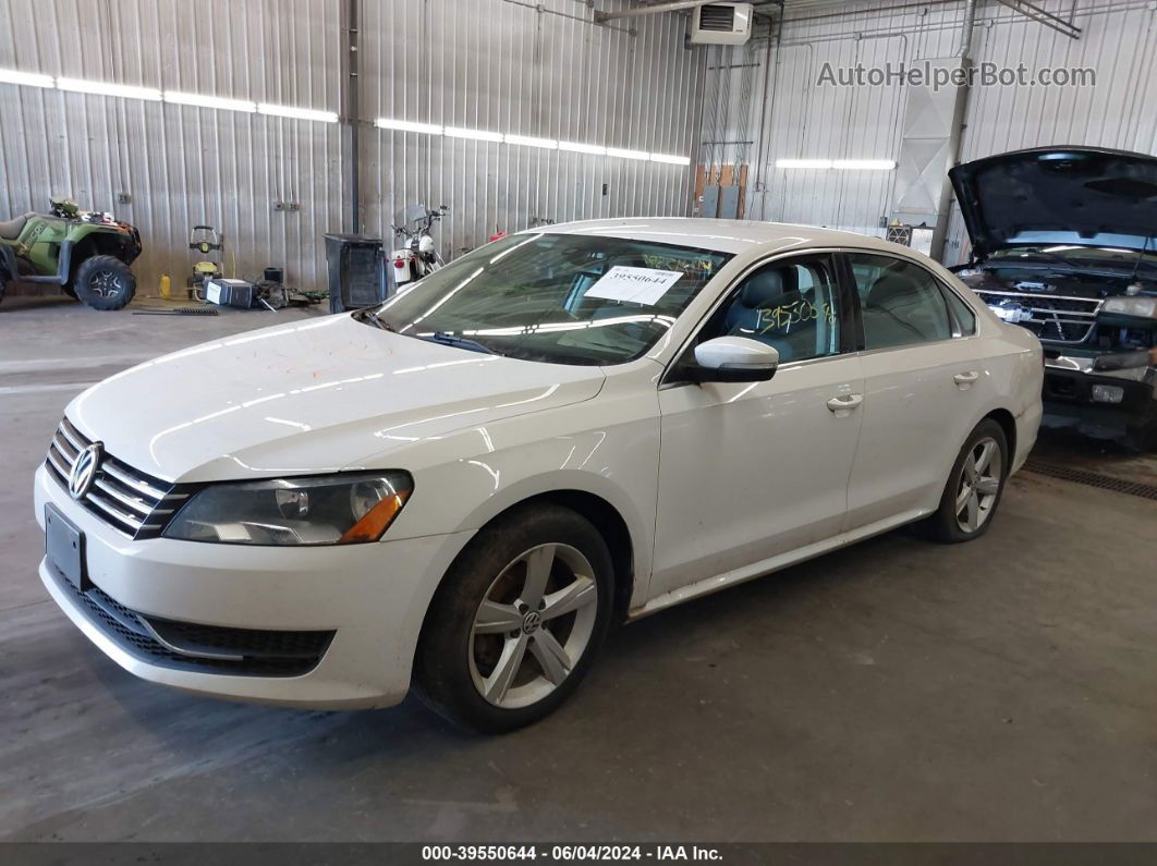 2014 Volkswagen Passat 1.8t Se White vin: 1VWBS7A33EC065657