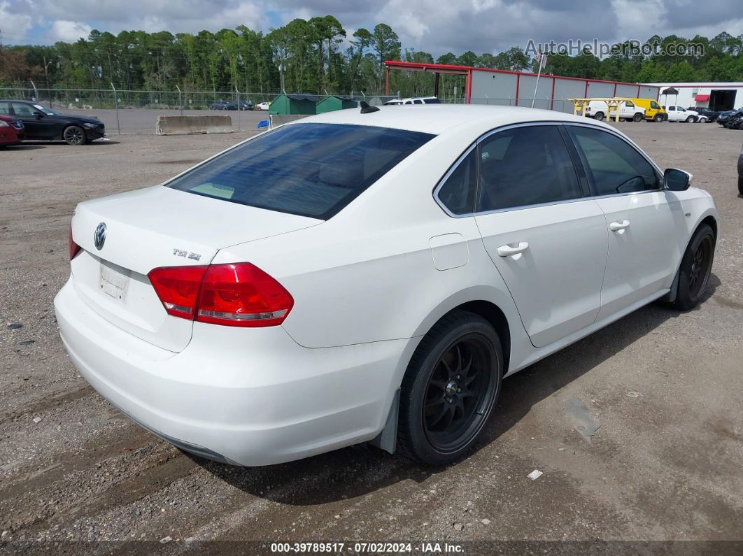 2014 Volkswagen Passat 1.8t Se White vin: 1VWBS7A33EC116221