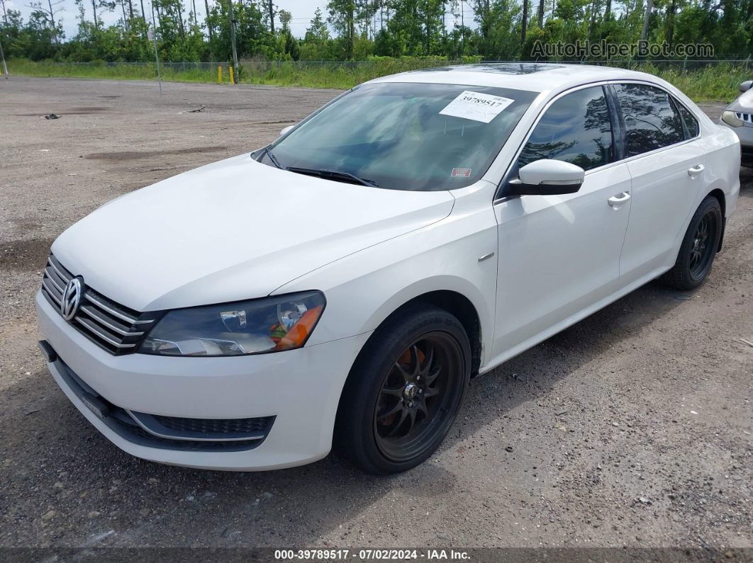 2014 Volkswagen Passat 1.8t Se White vin: 1VWBS7A33EC116221