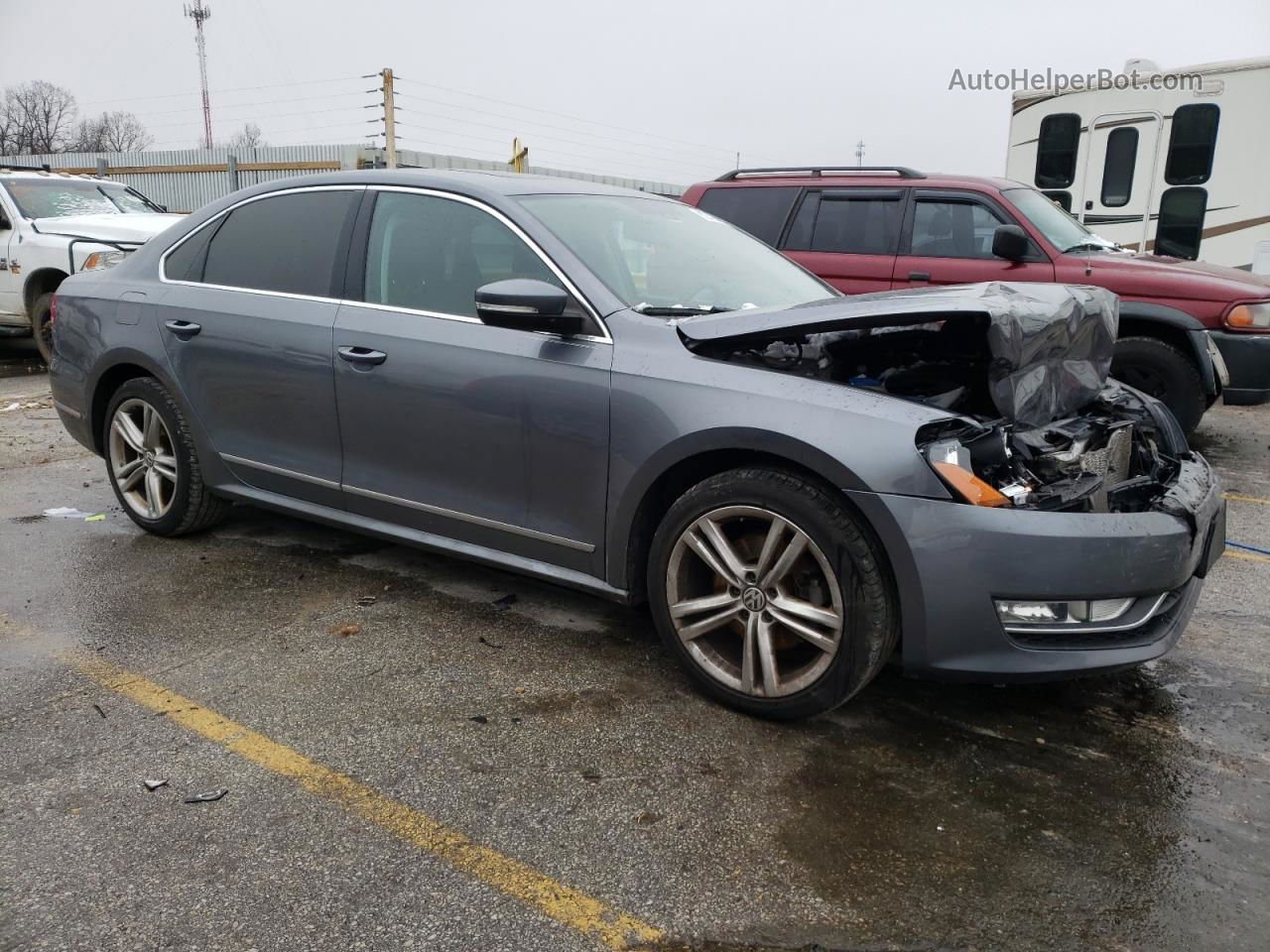 2015 Volkswagen Passat Se Gray vin: 1VWBS7A33FC004908