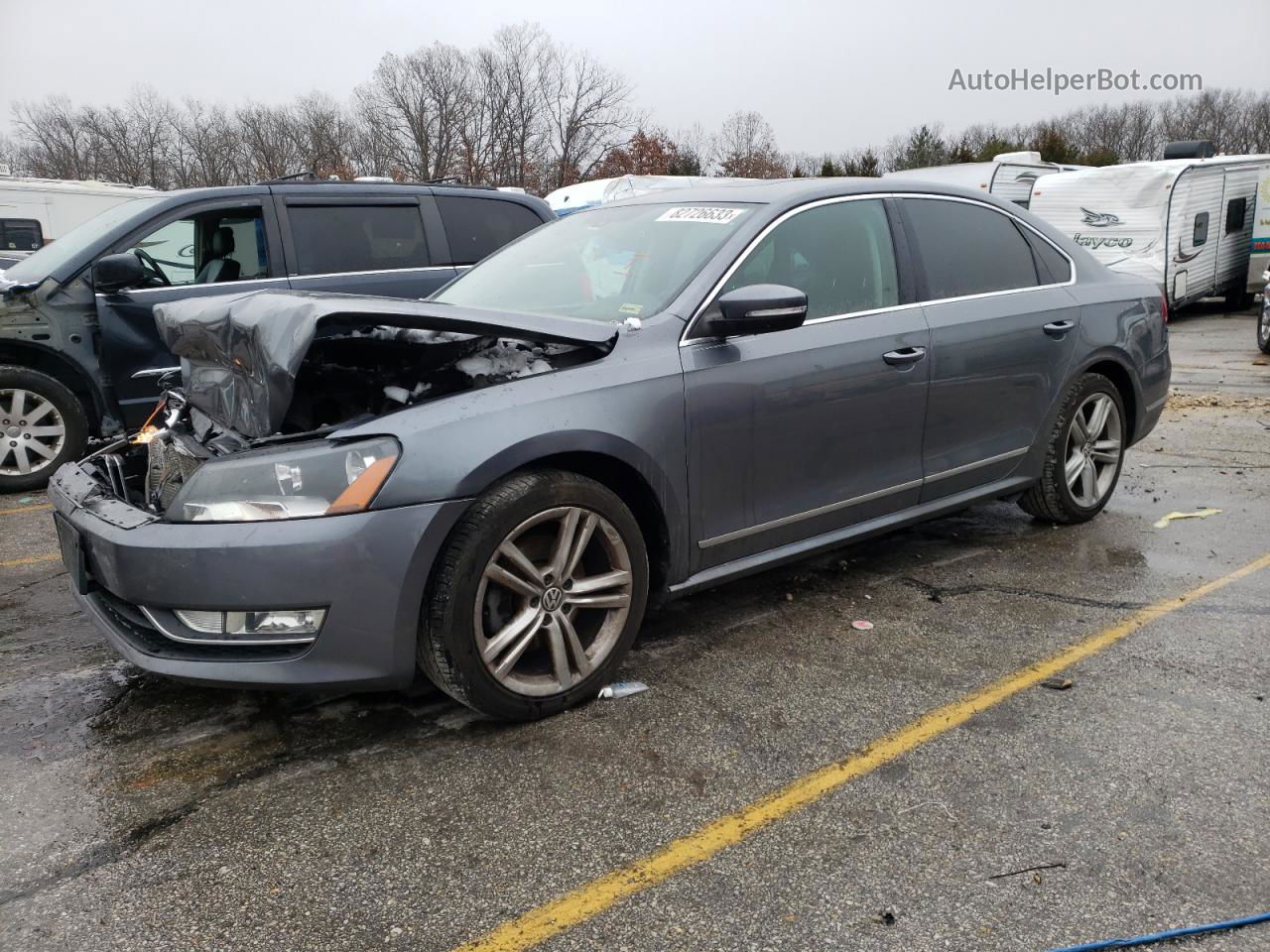 2015 Volkswagen Passat Se Gray vin: 1VWBS7A33FC004908